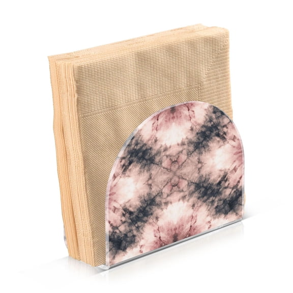 Napkin Holder for Table Kitchen Paper Tissue Organization Standing Paper Napkin Storage Soft Pink Tie-dye Pattern
