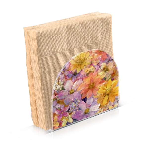 Napkin Holder for Table Kitchen Paper Tissue Organization Standing Paper Napkin Storage Summer Blossoms