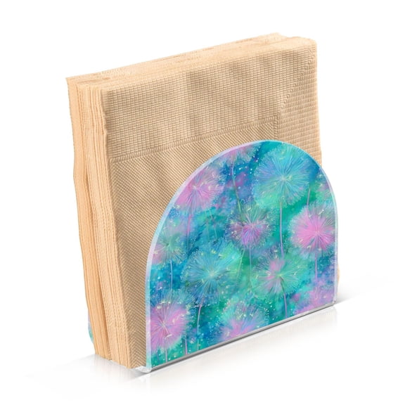 Napkin Holder for Table Kitchen Paper Tissue Organization Standing Paper Napkin Storage Tie-dye Dandelions Pattern
