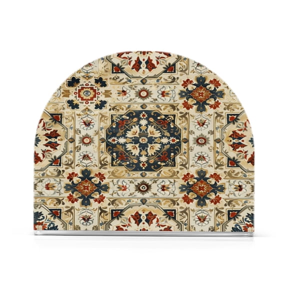 Napkin Holder for Table Kitchen Paper Tissue Organization Standing Paper Napkin Storage Traditional Intricate Pattern