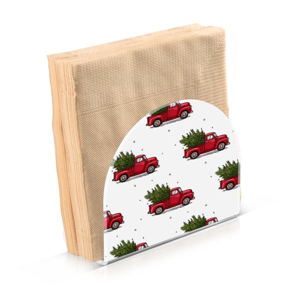 Napkin Holder for Table Kitchen Paper Tissue Organization Standing Paper Napkin Storage Truck Carrying Tree Pattern