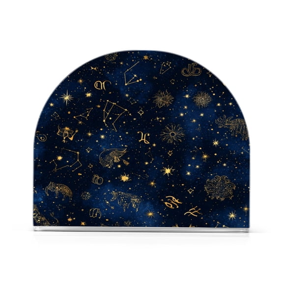Napkin Holder for Table Kitchen Paper Tissue Organization Standing Paper Napkin Storage Twinkling Stars and Constellations
