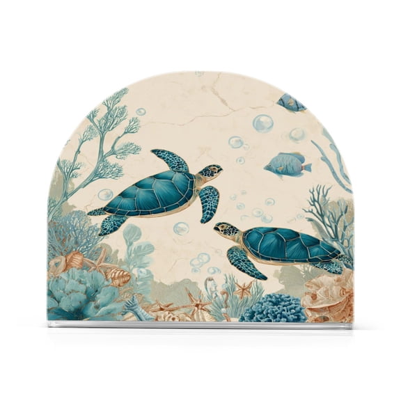 Napkin Holder for Table Kitchen Paper Tissue Organization Standing Paper Napkin Storage Underwater Scene Featuring
