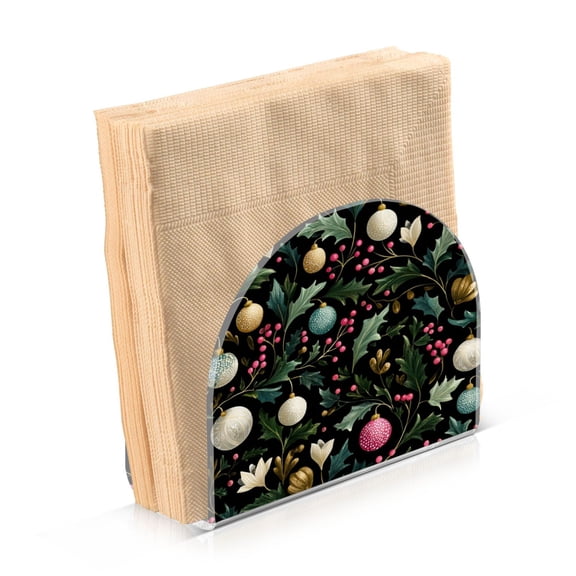 Napkin Holder for Table Kitchen Paper Tissue Organization Standing Paper Napkin Storage Vintage Christmas Decorations Pattern