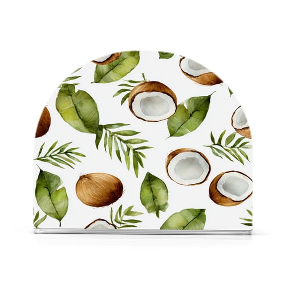Napkin Holder for Table Kitchen Paper Tissue Organization Standing Paper Napkin Storage Watercolor Coconuts Pattern