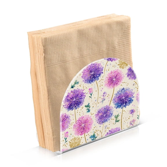 Napkin Holder for Table Kitchen Paper Tissue Organization Standing Paper Napkin Storage Watercolor Dandelions Pattern