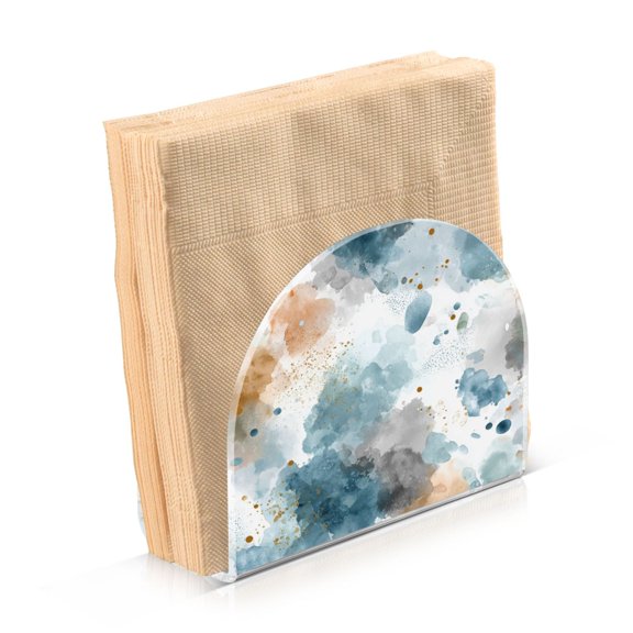 Napkin Holder for Table Kitchen Paper Tissue Organization Standing Paper Napkin Storage Watercolor Ink Splashes Pattern