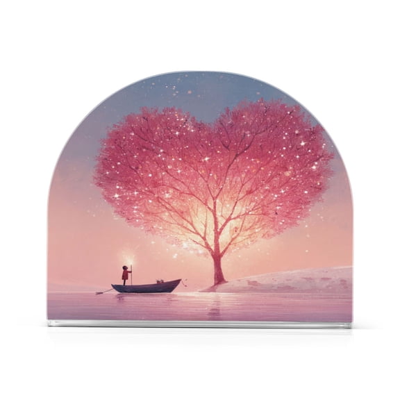Napkin Holder for Table Kitchen Paper Tissue Organization Standing Paper Napkin Storage Whimsical Heart-shaped Tree