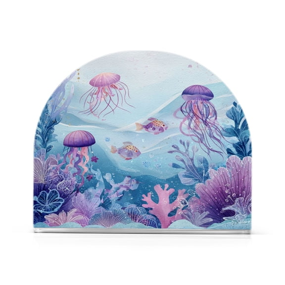 Napkin Holder for Table Kitchen Paper Tissue Organization Standing Paper Napkin Storage Whimsical Underwater Scene