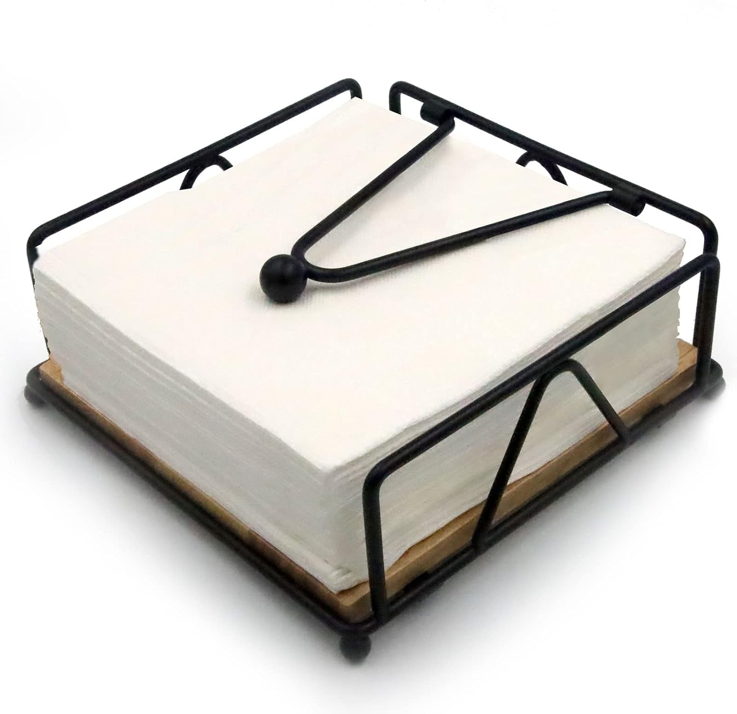 Napkin Holder for Table, Metal and Wood Holder, Standing Holders Paper ...
