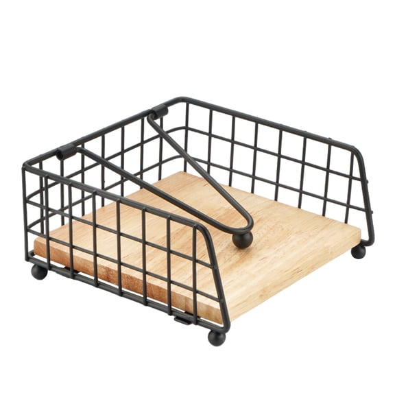 Napkin Holder for Table Rustic Metal Square Paper Napkin Organizer for Kitchen HolderforHome Restaurant, Cafes