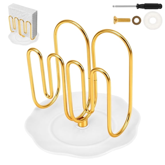 Lzvxtym Napkin Holder for Table,Ceramic Base Heavy Duty Table Napkin Holder,Effortless Cleaning Modern Countertop Decor for Kitchen Dining Table