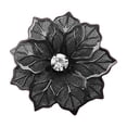 thumbnail image 1 of Napkin Ring Black Stainless Steel Flower Design For Dining Table Party Decoration 1 Piece, 1 of 4