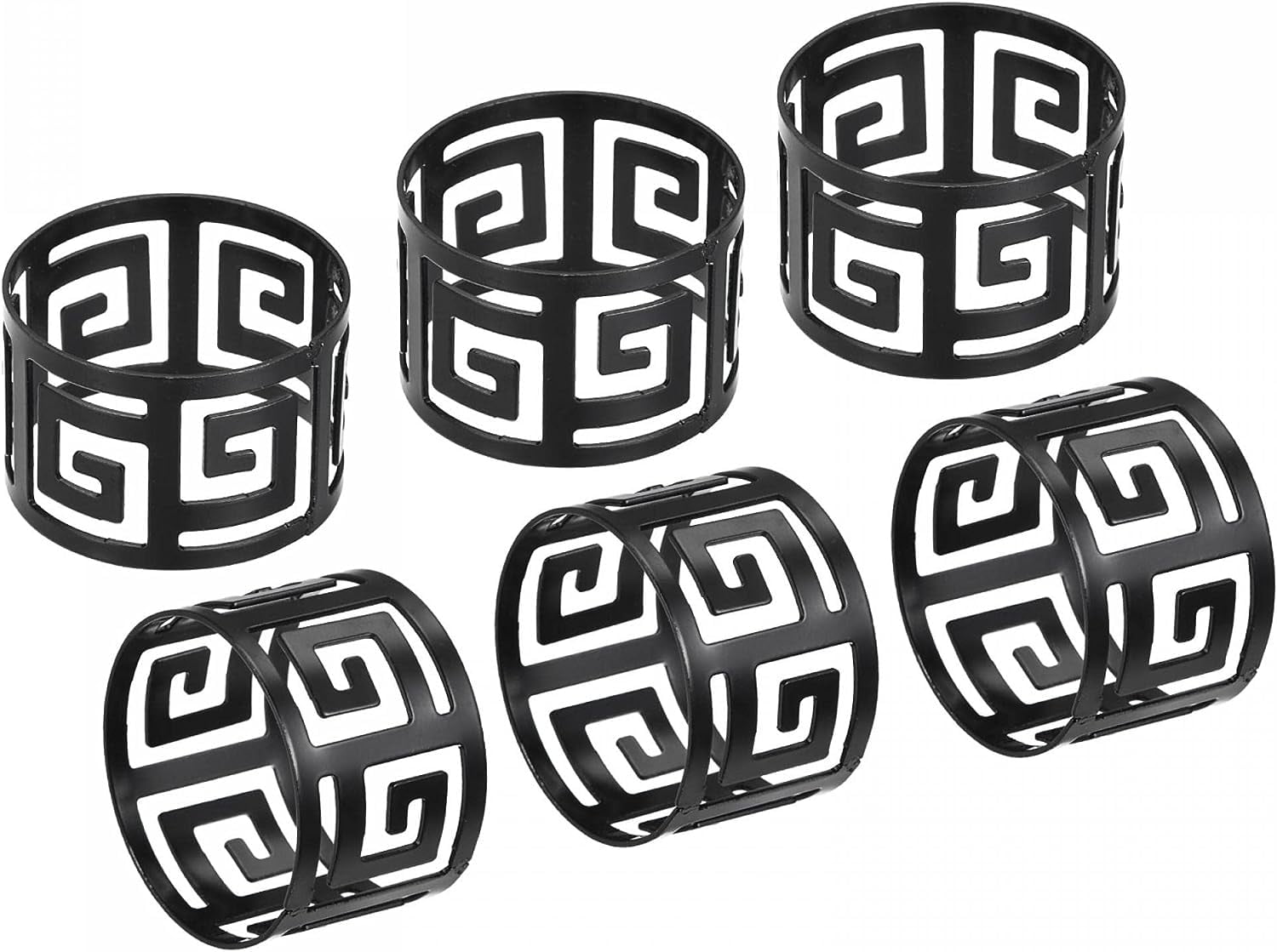 Napkin Rings, 6pcs Hollow Napkin Ring Holder Buckle for Dining Table