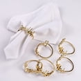 thumbnail image 1 of Napkin Rings Bismillah Set of 6, Metal Napkin Buckles Holder Table Decor for Wedding, Party, Christmas, Thanksgiving (Gold), 1 of 6