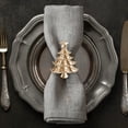 thumbnail image 1 of Gold Napkin Rings Holder in Christmas Tree Design Festive Table Decor and Favor for Thanksgiving Fall Autumn Holiday Wedding Birthday Thanksgiving Banquet Housewarming Gift Set of 16, 1 of 10