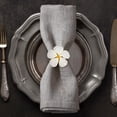 thumbnail image 1 of White Gold Napkin Rings Holder in Floral Design Festive Table Decor & Favor for Thanksgiving Fall Autumn Holiday Wedding Birthday Thanksgiving Banquet Housewarming Gift Set of 12, 1 of 9