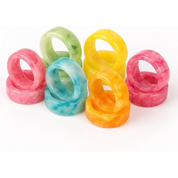 Napkin Rings Holder or Party Decoration, Dinning Table, Everyday, Family Gatherings - A Great Tabletop Dcor (Multi, Pack of 12)