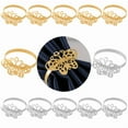 thumbnail image 1 of Napkin Rings Set of 12, Butterfly Napkin Holders, Metal Napkin Rings Bulk for Party Decoration, Dinning Table, Everyday, Family Gatherings-A Great Tabletop Décor-Gold/Silver, 1 of 6