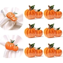Napkin Rings Set of 6, Metal Napkin Rings Holder, Fall Napkin Rings for Dinner Wedding Holiday Christmas Thanksgiving,Party Banquet Buffet Table Setting Decor