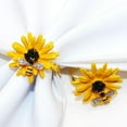 thumbnail image 1 of Napkin Rings Set of 6, Sunflower Metal Napkin Rings Holder, Fall Napkin Rings for Dinner Wedding Holiday Christmas Thanksgiving,Party Banquet Buffet Table Setting, 1 of 5