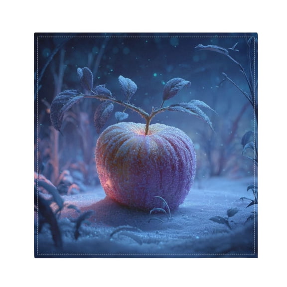 Napkin Satin Napkin 20*20 Inchx1 Kitchen Towel Dinner Plate Towel Decorative Towel Napkin Tea Towel Suitable For Kitchen Table Frozen Apple