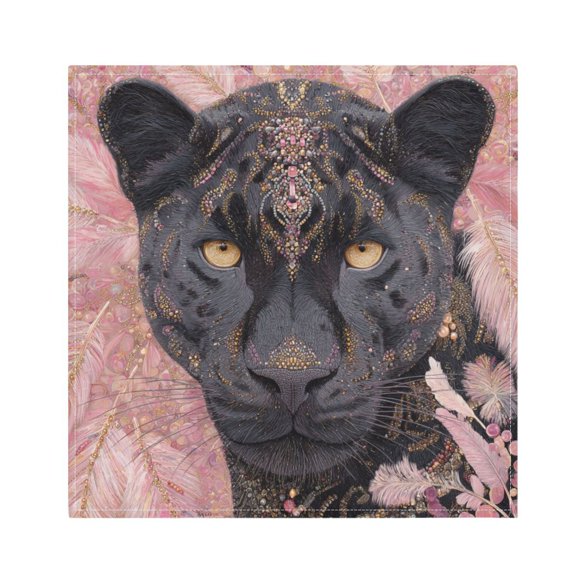 Napkin Satin Napkin 20*20 Inchx1 Kitchen Towel Dinner Plate Towel Decorative Towel Napkin Tea Towel Suitable For Kitchen Table Panther