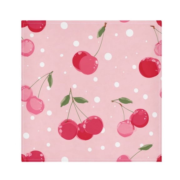 Napkin Satin Napkin 20*20 Inchx1 Kitchen Towel Dinner Plate Towel Decorative Towel Napkin Tea Towel Suitable For Kitchen Table Bright Cherry Blossom Pattern