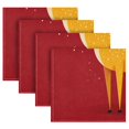 thumbnail image 1 of Napkin Satin Napkin 20*20 Inchx4 Kitchen Towel Dinner Plate Towel Decorative Towel Napkin Tea Towel Suitable For Kitchen Table Yellow Christmas Deer Beautiful, 1 of 8