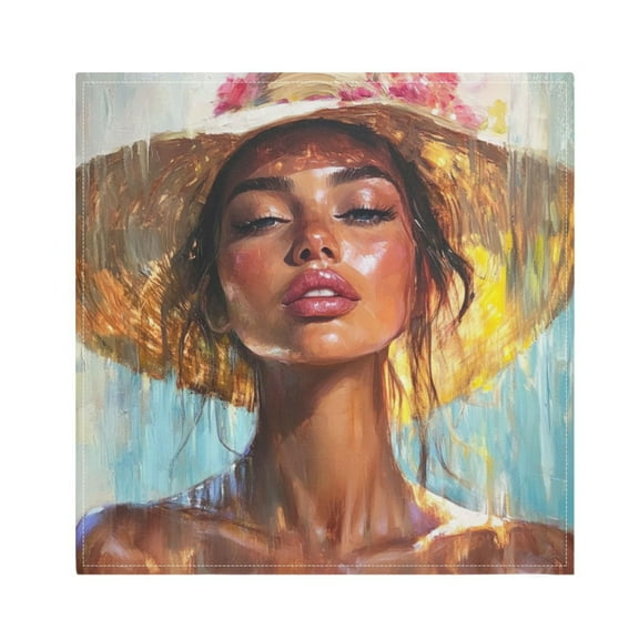 Napkin Satin Napkin 20*20Inchx1 Kitchen Towel Dinner Plate Towel Decorative Towel Napkin Tea Towel Suitable For Kitchen Table A Summer Beauty