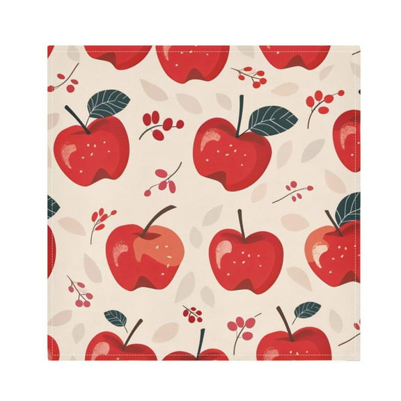 Napkin Satin Napkin 20*20Inchx1 Kitchen Towel Dinner Plate Towel Decorative Towel Napkin Tea Towel Suitable For Kitchen Table Apple