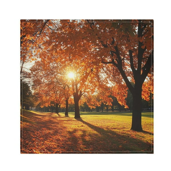 Napkin Satin Napkin 20*20Inchx1 Kitchen Towel Dinner Plate Towel Decorative Towel Napkin Tea Towel Suitable For Kitchen Table Autumn Tree Scene