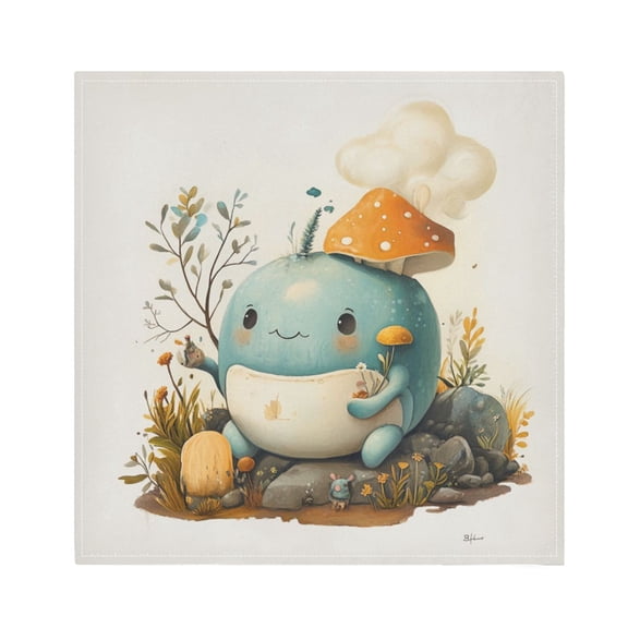 Napkin Satin Napkin 20*20Inchx1 Kitchen Towel Dinner Plate Towel Decorative Towel Napkin Tea Towel Suitable For Kitchen Table Blue Apple