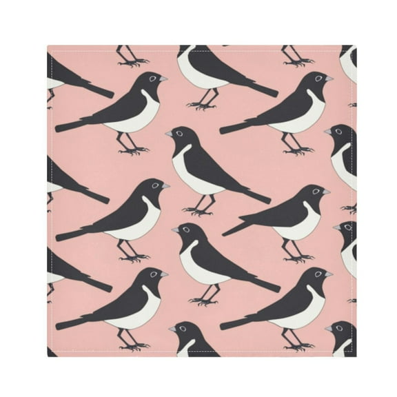 Napkin Satin Napkin 20*20Inchx1 Kitchen Towel Dinner Plate Towel Decorative Towel Napkin Tea Towel Suitable For Kitchen Table Cartoon Black Magpie