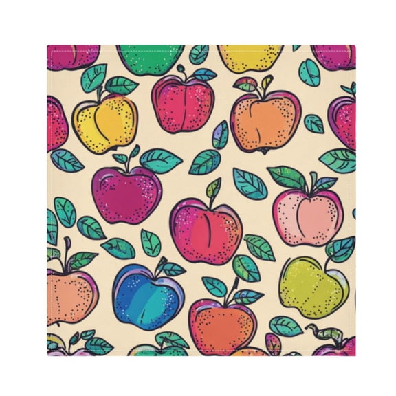 Napkin Satin Napkin 20*20Inchx1 Kitchen Towel Dinner Plate Towel Decorative Towel Napkin Tea Towel Suitable For Kitchen Table Colored Apple Seamless