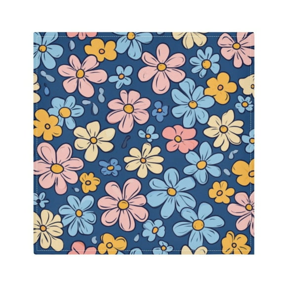 Napkin Satin Napkin 20*20Inchx1 Kitchen Towel Dinner Plate Towel Decorative Towel Napkin Tea Towel Suitable For Kitchen Table Colored Seamless Flower