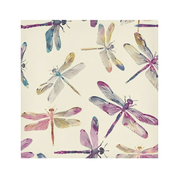 Napkin Satin Napkin 20*20Inchx1 Kitchen Towel Dinner Plate Towel Decorative Towel Napkin Tea Towel Suitable For Kitchen Table Colorful Dragonfly