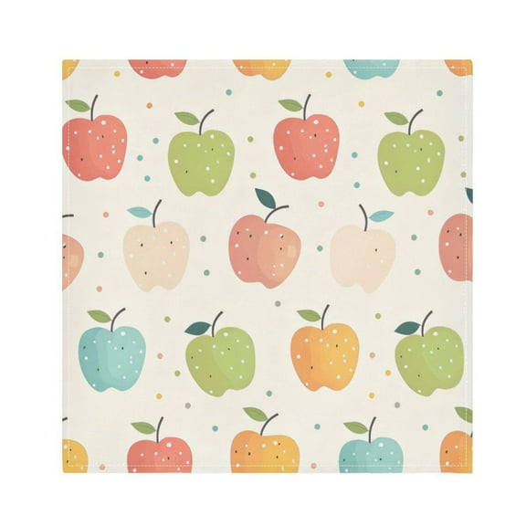 Napkin Satin Napkin 20*20Inchx1 Kitchen Towel Dinner Plate Towel Decorative Towel Napkin Tea Towel Suitable For Kitchen Table Coloured Apple