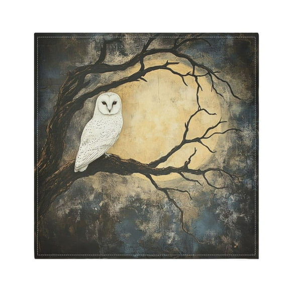 Napkin Satin Napkin 20*20Inchx1 Kitchen Towel Dinner Plate Towel Decorative Towel Napkin Tea Towel Suitable For Kitchen Table Cool Owl Of The Night
