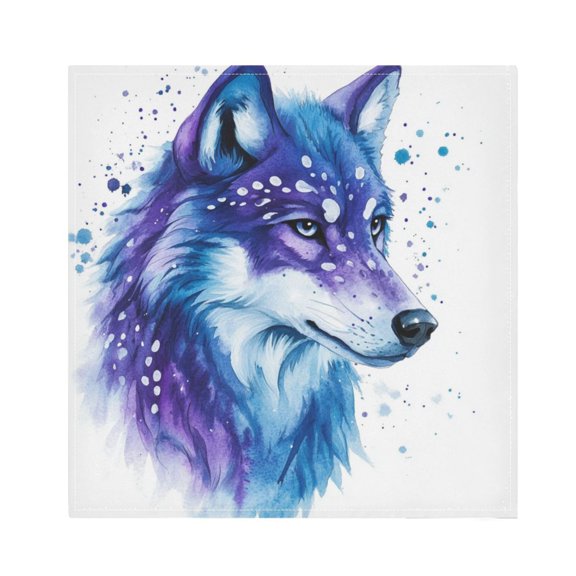 Napkin Satin Napkin 20*20Inchx1 Kitchen Towel Dinner Plate Towel Decorative Towel Napkin Tea Towel Suitable For Kitchen Table Cool Wolf Pattern