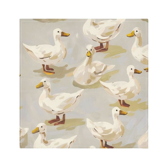 Napkin Satin Napkin 20*20Inchx1 Kitchen Towel Dinner Plate Towel Decorative Towel Napkin Tea Towel Suitable For Kitchen Table Cute Duck