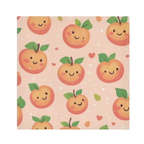 Napkin Satin Napkin 20*20Inchx1 Kitchen Towel Dinner Plate Towel Decorative Towel Napkin Tea Towel Suitable For Kitchen Table Cute Smile Pink Peach