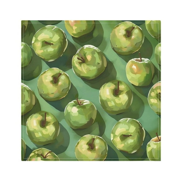 Napkin Satin Napkin 20*20Inchx1 Kitchen Towel Dinner Plate Towel Decorative Towel Napkin Tea Towel Suitable For Kitchen Table Green Apple