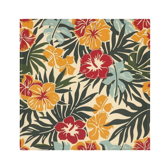 Napkin Satin Napkin 20*20Inchx1 Kitchen Towel Dinner Plate Towel Decorative Towel Napkin Tea Towel Suitable For Kitchen Table Hawaiian Safflower