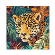 Napkin Satin Napkin 20*20Inchx1 Kitchen Towel Dinner Plate Towel Decorative Towel Napkin Tea Towel Suitable For Kitchen Table Jungle Jaguar Pattern