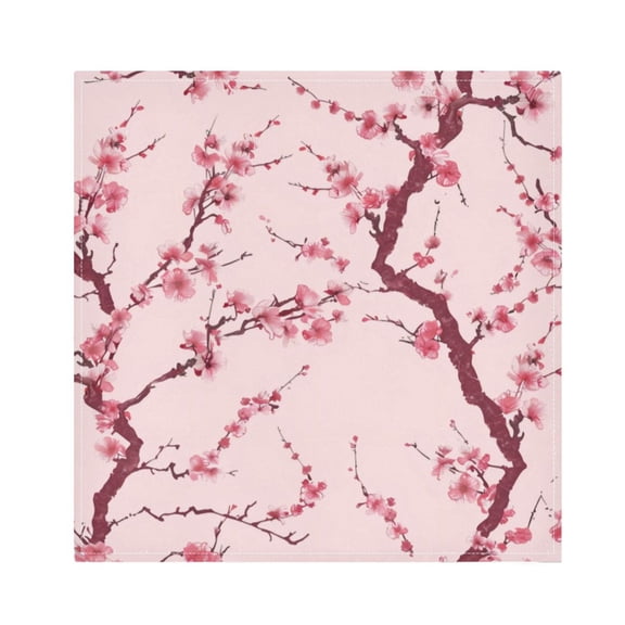 Napkin Satin Napkin 20*20Inchx1 Kitchen Towel Dinner Plate Towel Decorative Towel Napkin Tea Towel Suitable For Kitchen Table Pink Plum Seamless