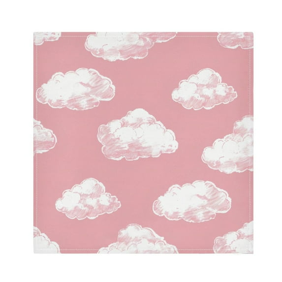 Napkin Satin Napkin 20*20Inchx1 Kitchen Towel Dinner Plate Towel Decorative Towel Napkin Tea Towel Suitable For Kitchen Table Pink White Cloud