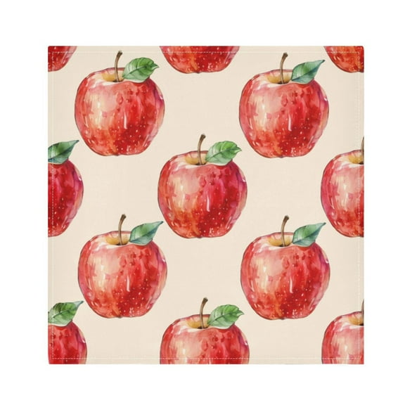 Napkin Satin Napkin 20*20Inchx1 Kitchen Towel Dinner Plate Towel Decorative Towel Napkin Tea Towel Suitable For Kitchen Table Red Apple
