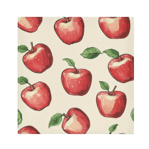 Napkin Satin Napkin 20*20Inchx1 Kitchen Towel Dinner Plate Towel Decorative Towel Napkin Tea Towel Suitable For Kitchen Table Red Apple