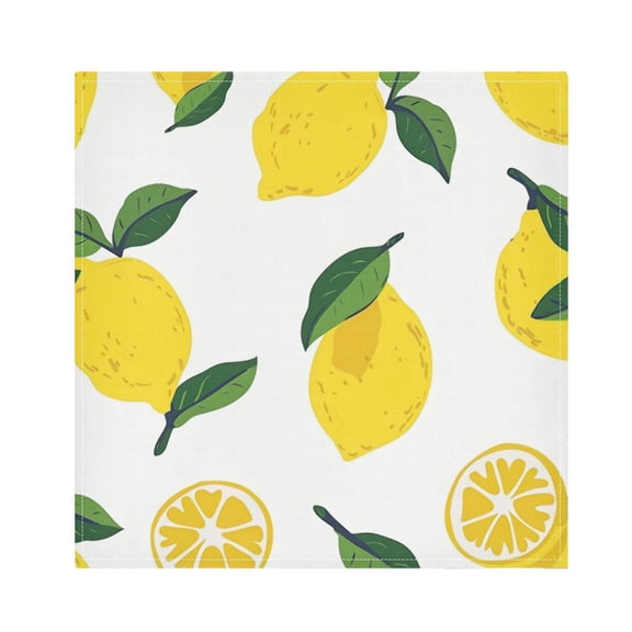 Napkin Satin Napkin 20*20Inchx1 Kitchen Towel Dinner Plate Towel Decorative Towel Napkin Tea Towel Suitable For Kitchen Table Sliced Lemon